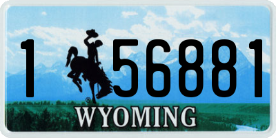 WY license plate 156881