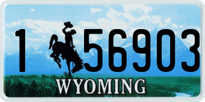 WY license plate 156903