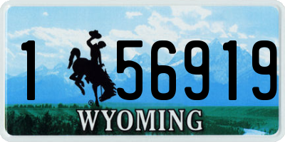 WY license plate 156919