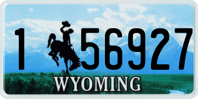 WY license plate 156927