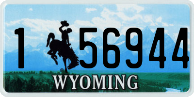 WY license plate 156944