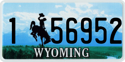 WY license plate 156952