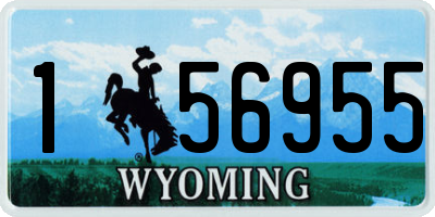 WY license plate 156955