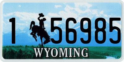 WY license plate 156985