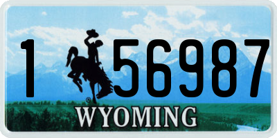 WY license plate 156987