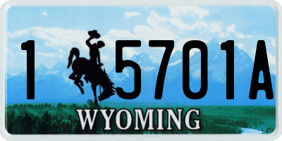 WY license plate 15701A