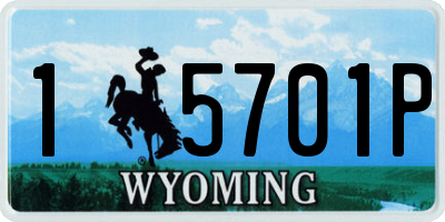WY license plate 15701P