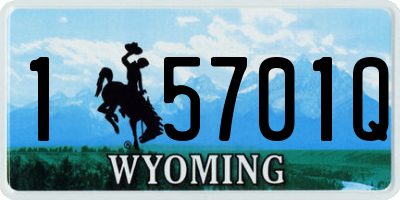 WY license plate 15701Q