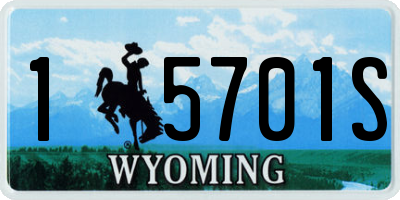 WY license plate 15701S