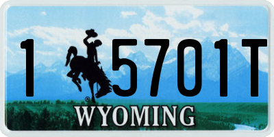 WY license plate 15701T