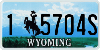 WY license plate 15704S