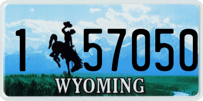 WY license plate 157050