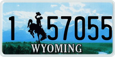 WY license plate 157055