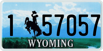 WY license plate 157057