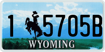 WY license plate 15705B