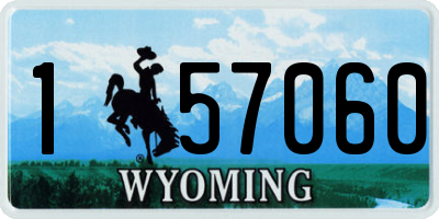 WY license plate 157060