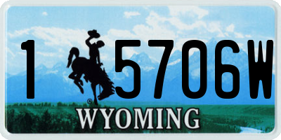 WY license plate 15706W