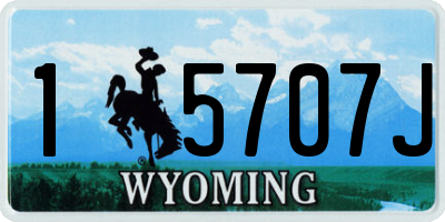WY license plate 15707J