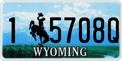 WY license plate 15708Q