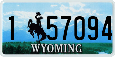 WY license plate 157094