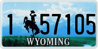 WY license plate 157105