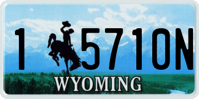 WY license plate 15710N
