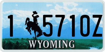 WY license plate 15710Z
