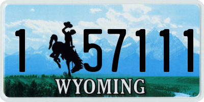 WY license plate 157111