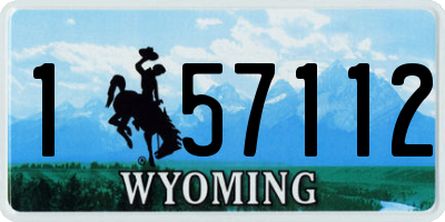 WY license plate 157112