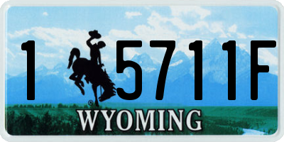 WY license plate 15711F
