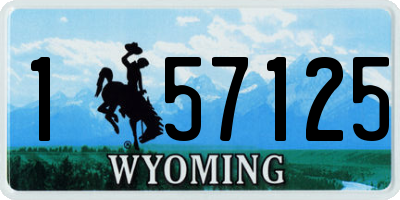 WY license plate 157125