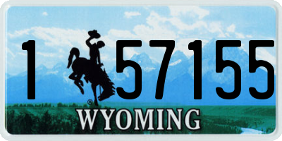 WY license plate 157155