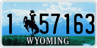 WY license plate 157163