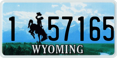 WY license plate 157165