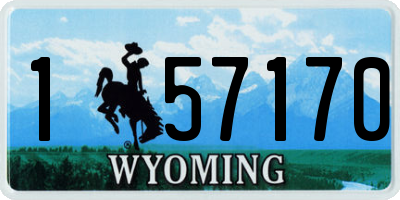 WY license plate 157170