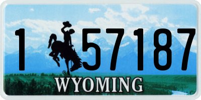 WY license plate 157187