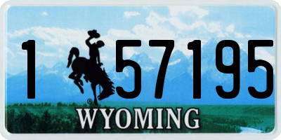 WY license plate 157195