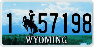 WY license plate 157198