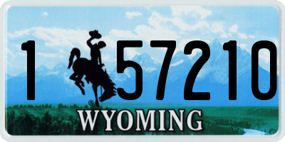WY license plate 157210