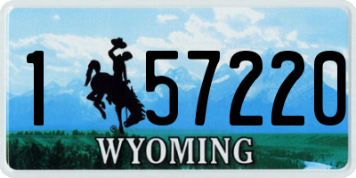 WY license plate 157220
