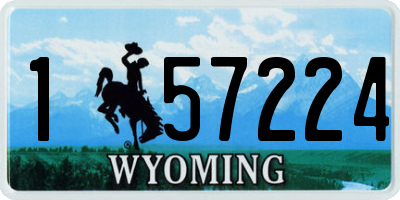 WY license plate 157224