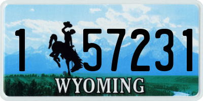 WY license plate 157231