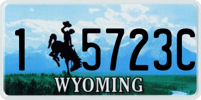 WY license plate 15723C