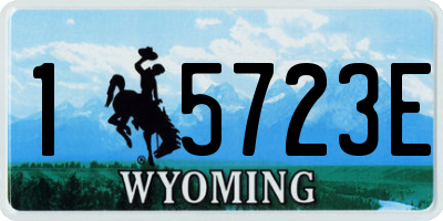 WY license plate 15723E