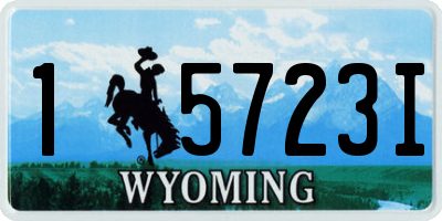 WY license plate 15723I