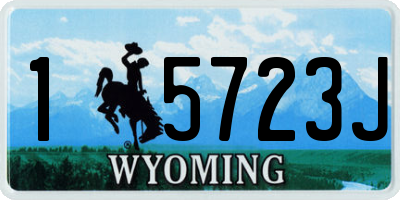 WY license plate 15723J