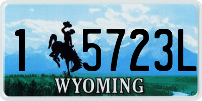 WY license plate 15723L