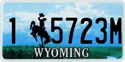 WY license plate 15723M