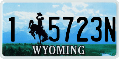 WY license plate 15723N