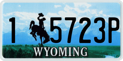 WY license plate 15723P